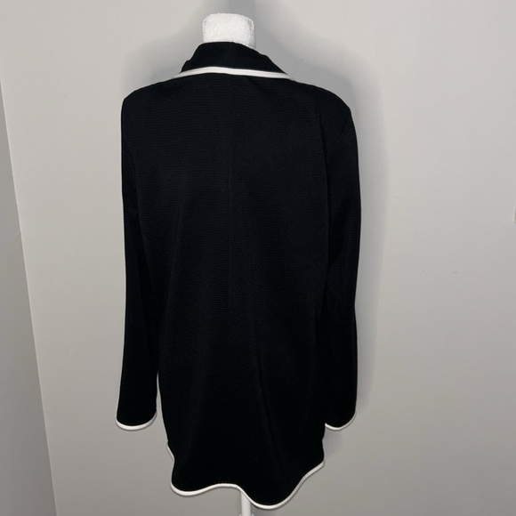 Premise Open Cardigan Black with White Piping Size Medium - Picture 6 of 10